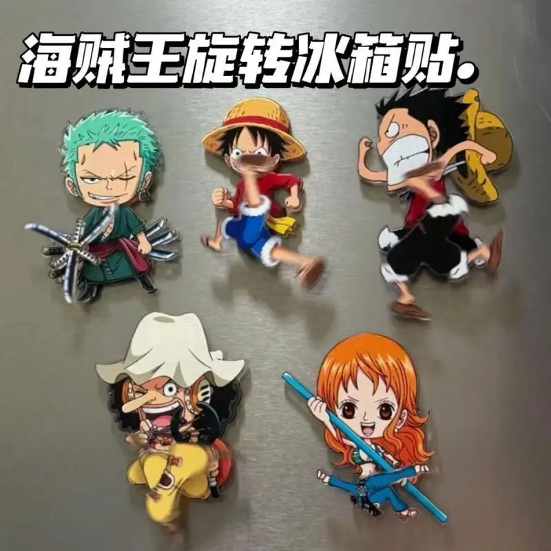Imán para Refrigerador de Bandai One Piece Monkey D. Luffy, Regalos de Alta Gama, Dibujos Animados, Nuevo Estilo, Múltiples Personajes, para Niños y Niñas