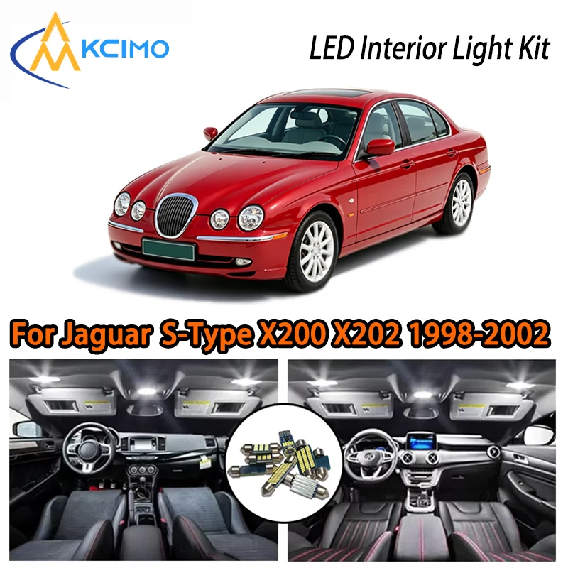 

For Jaguar S-Type X200 X202 X204 X206 1998-2002 LED Interior Lights, Super Bright Two Colors, Easy Install Car Atmosphere Lamp