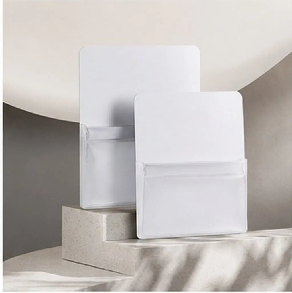 2Pcs Magnetic File Holders Lightweight Waterproof White Office Magnetic Pocket Organizer for Pens Documents Mail Storage Paper