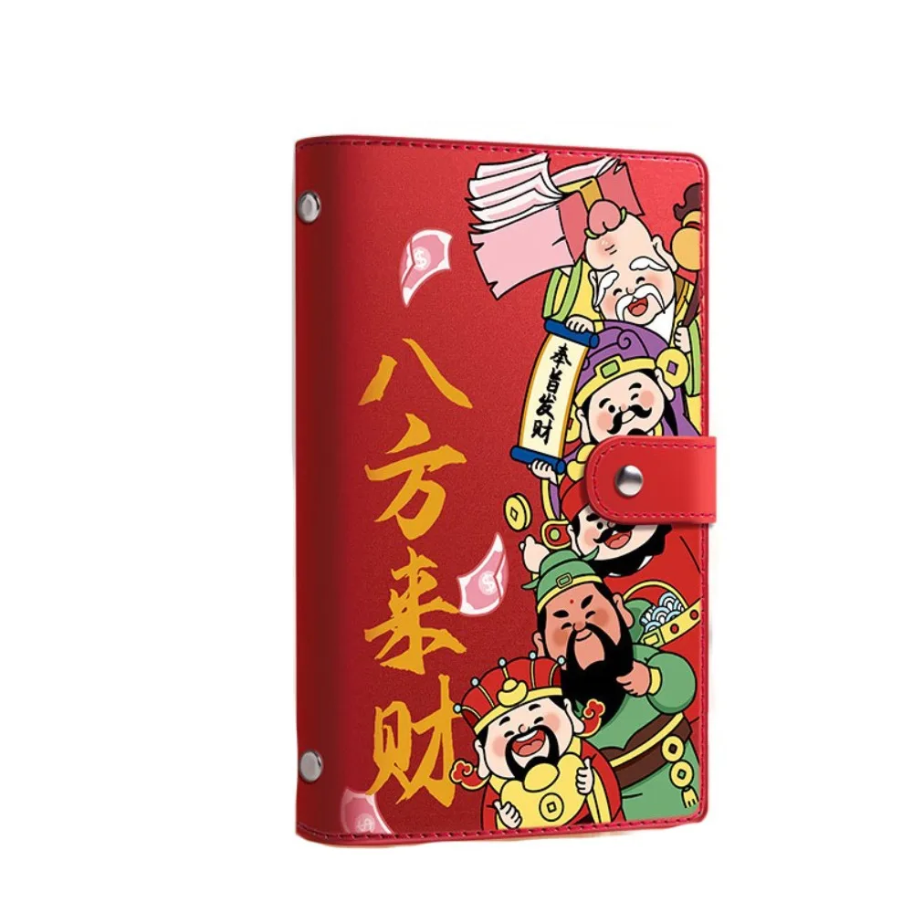 

PU Leather Saving Money Binder Portable Good Luck Budget Binder Storage Wallet Cash Envelopes Planner Organizer
