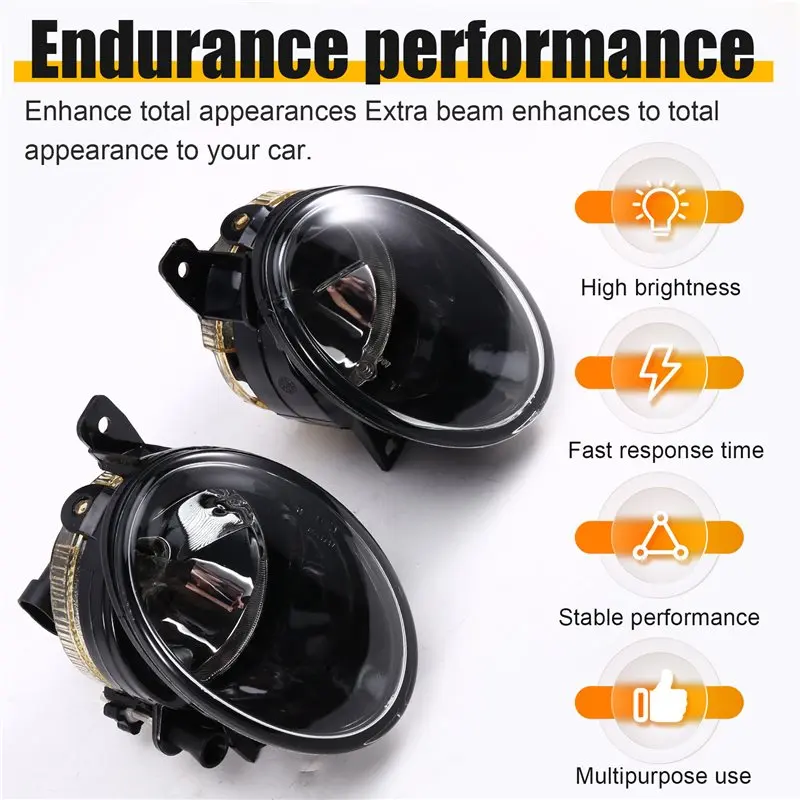 

A33K-Wire Connected 2Pcs Front Bumper Fog Light Lamp For VW Transporter Multivan Caravelle T5 T6 2010- 2015