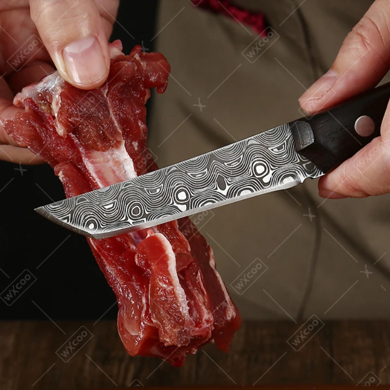 WXCOO Professional Butcher Knife for Kitchen Meat Bone Dividing Knives Stainless Steel Fruit Paring Utility Knife with Cover