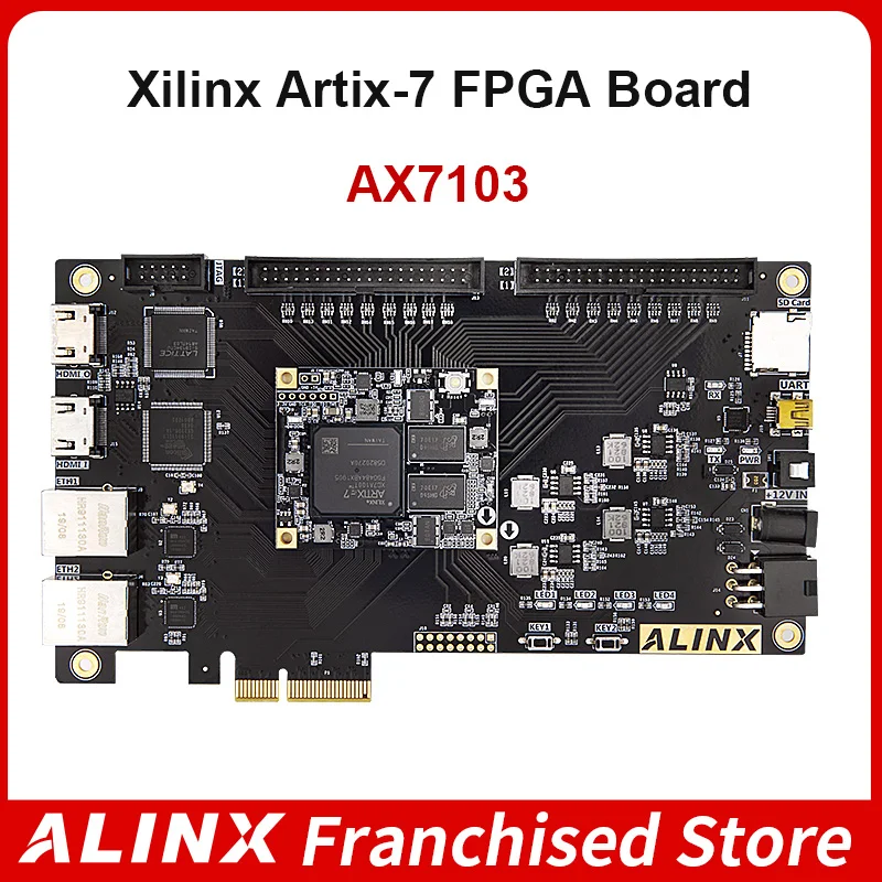 ALINX AX7103 XILINX Artix-7 XC7A100T FPGA Development Board A7 SoMs PCIe Accelerator Card