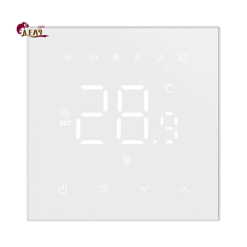 AEA9-Tuya Wifi Smart Temperature Controller 100-240V 3A Wall Mounted Boiler Compatible With Alexa And Google Home