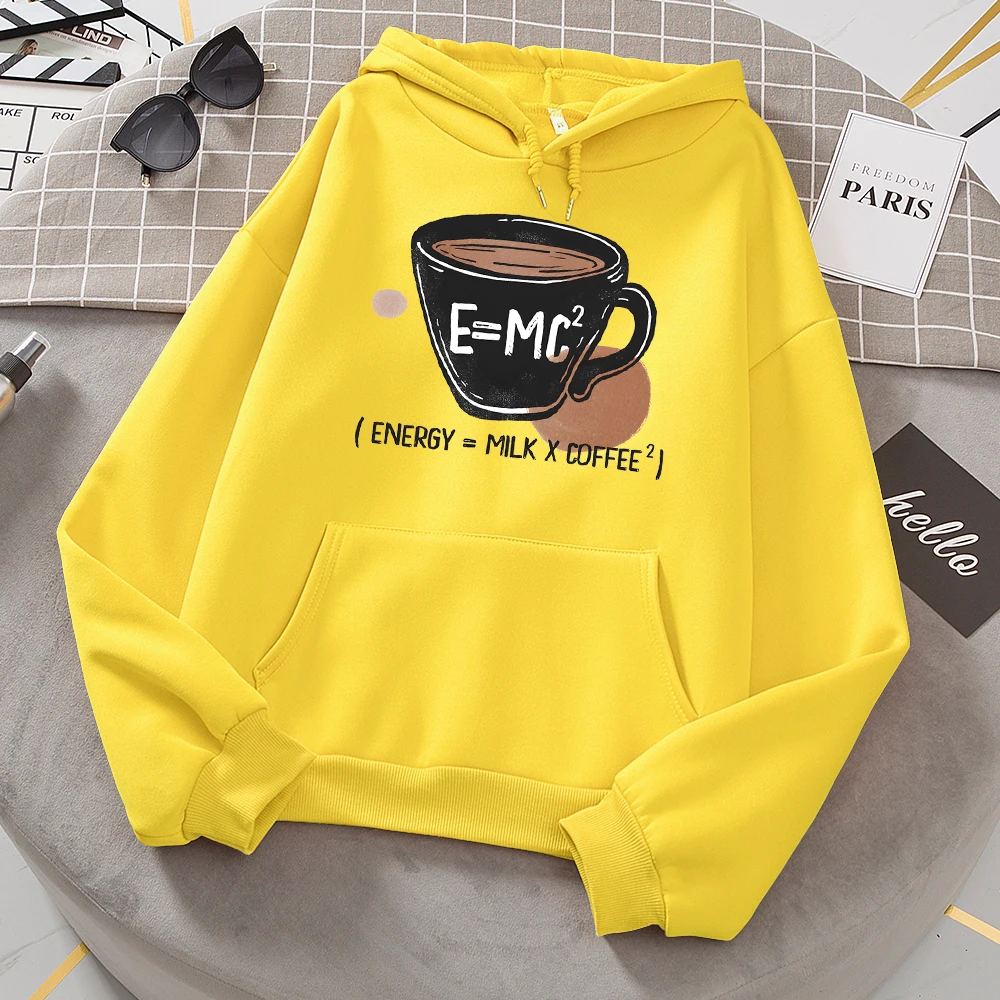 Emc Energy Milk Coffee Hoodies Women Fleece Comfortable Warm Hoodie Fashion Casual All Match Hoody Sports Original Basic Clothes