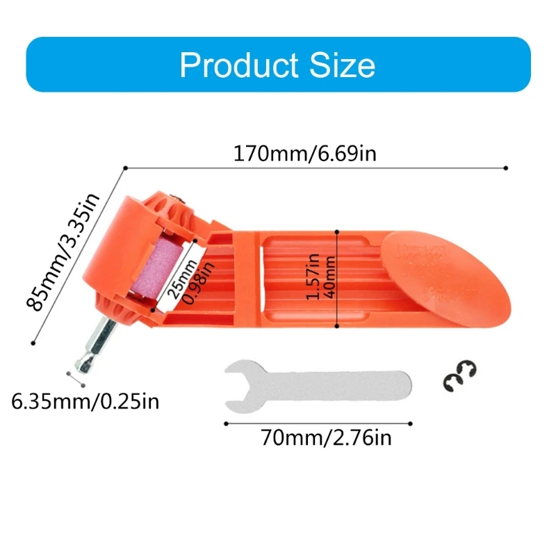 Drill Bit Sharpening with Grinder Wrench and Stone for Easy Use in Workshop Dropship