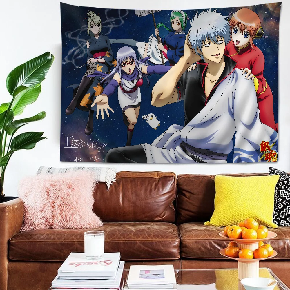 

Anime Gintama Cartoon Tapestry For Living Room Home Dorm Decor INS Home Decor