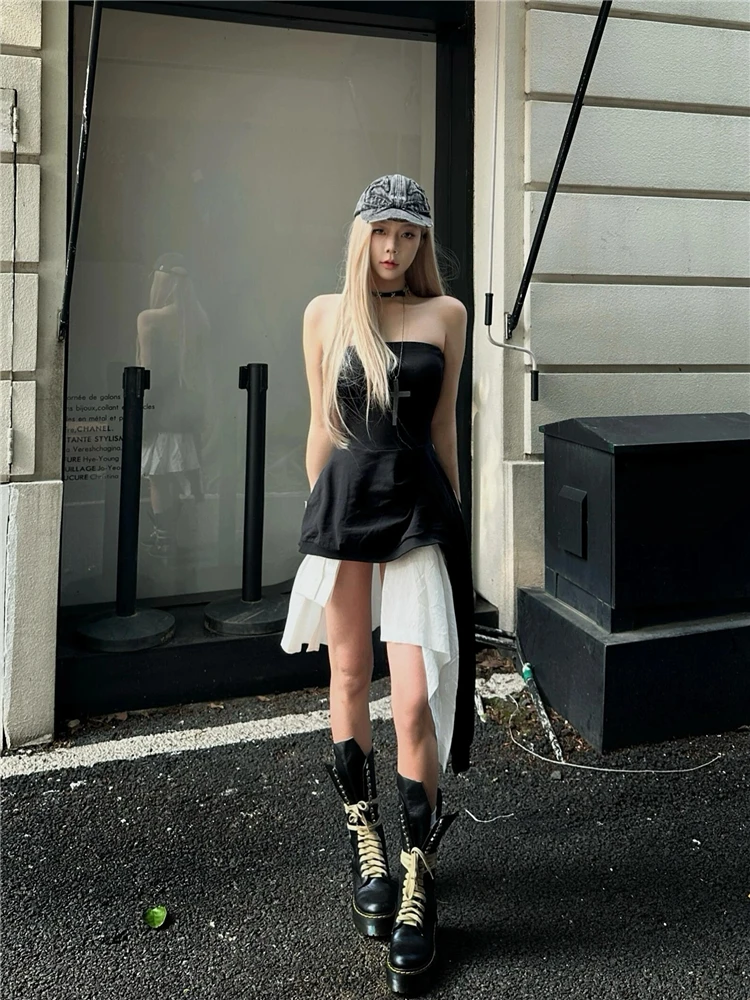 Abiti Abito da donna Kawaii Primavera Raso Telai trasparenti Avvolti a strati Stile francese Temperamento Personalità Chic All-Season Tenero