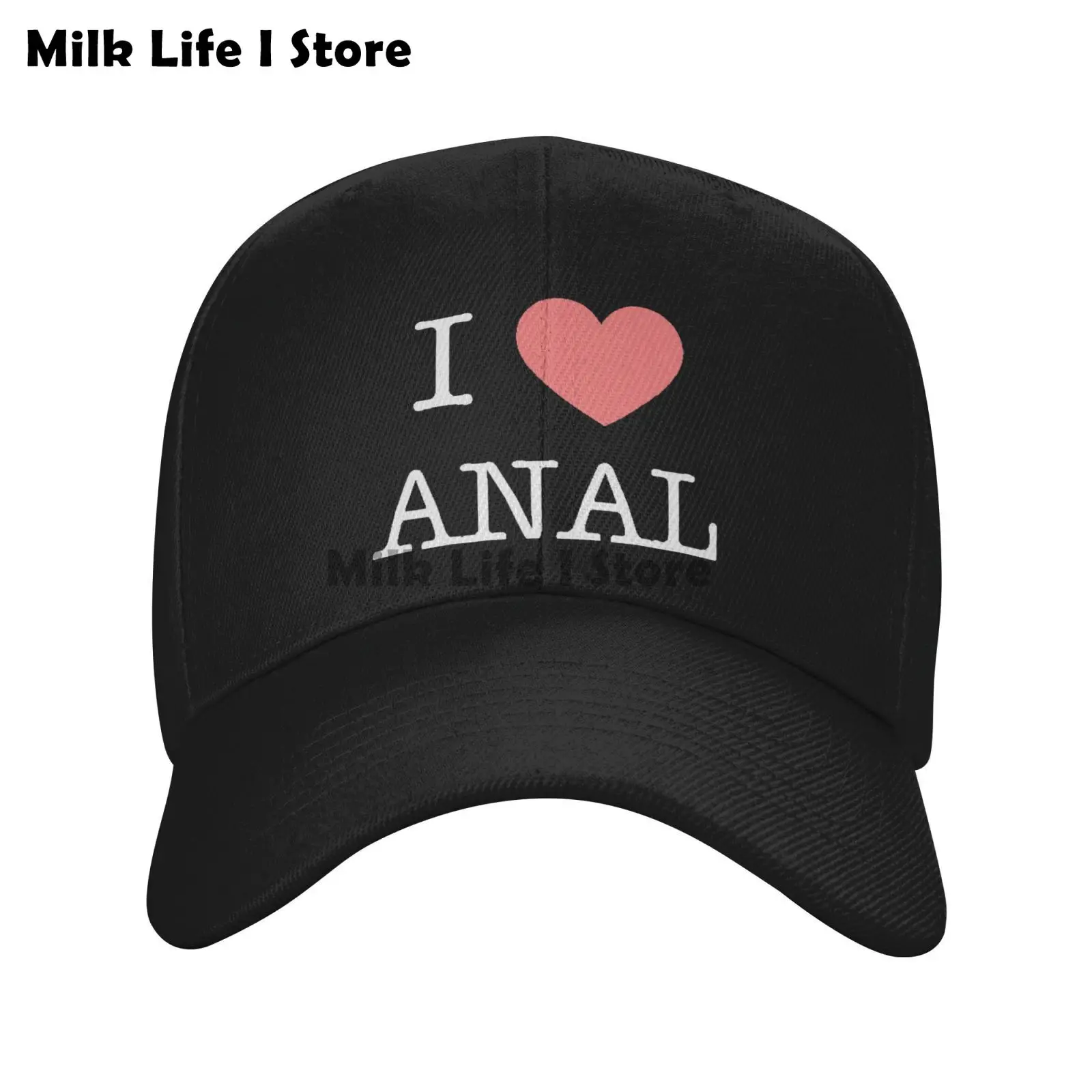 I Love ANAL Letters Printed Baseball Cap Gay Pride Prank Joke Penis Butt Sex Mesh Hip Hop Hat Heart Love Visor Trucker Hat