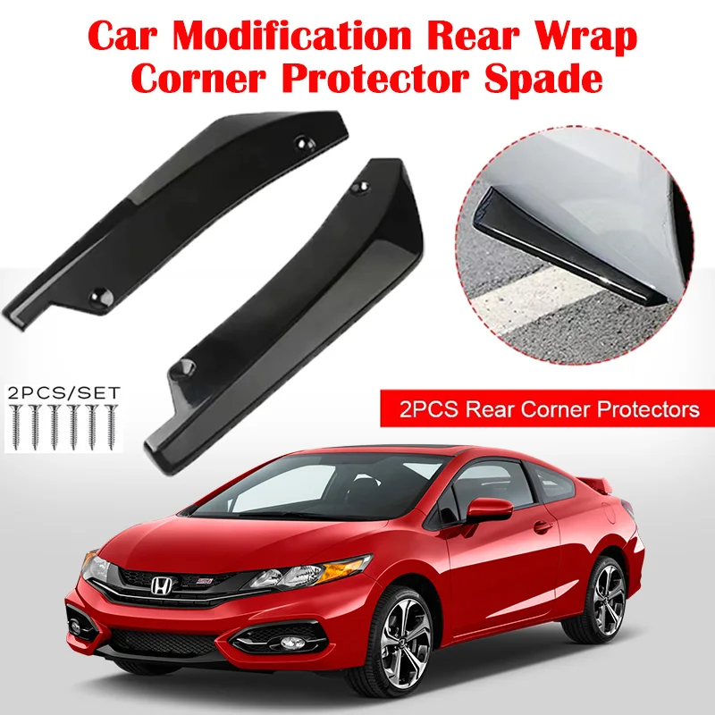 Rear Bumper Lip Wrap Angle Diffuser Splitter Canard Spoiler For Honda Civic Type-R Type-S Mugen EK9 EP3 FD2 FN2 RR RC GT FK2 FK8