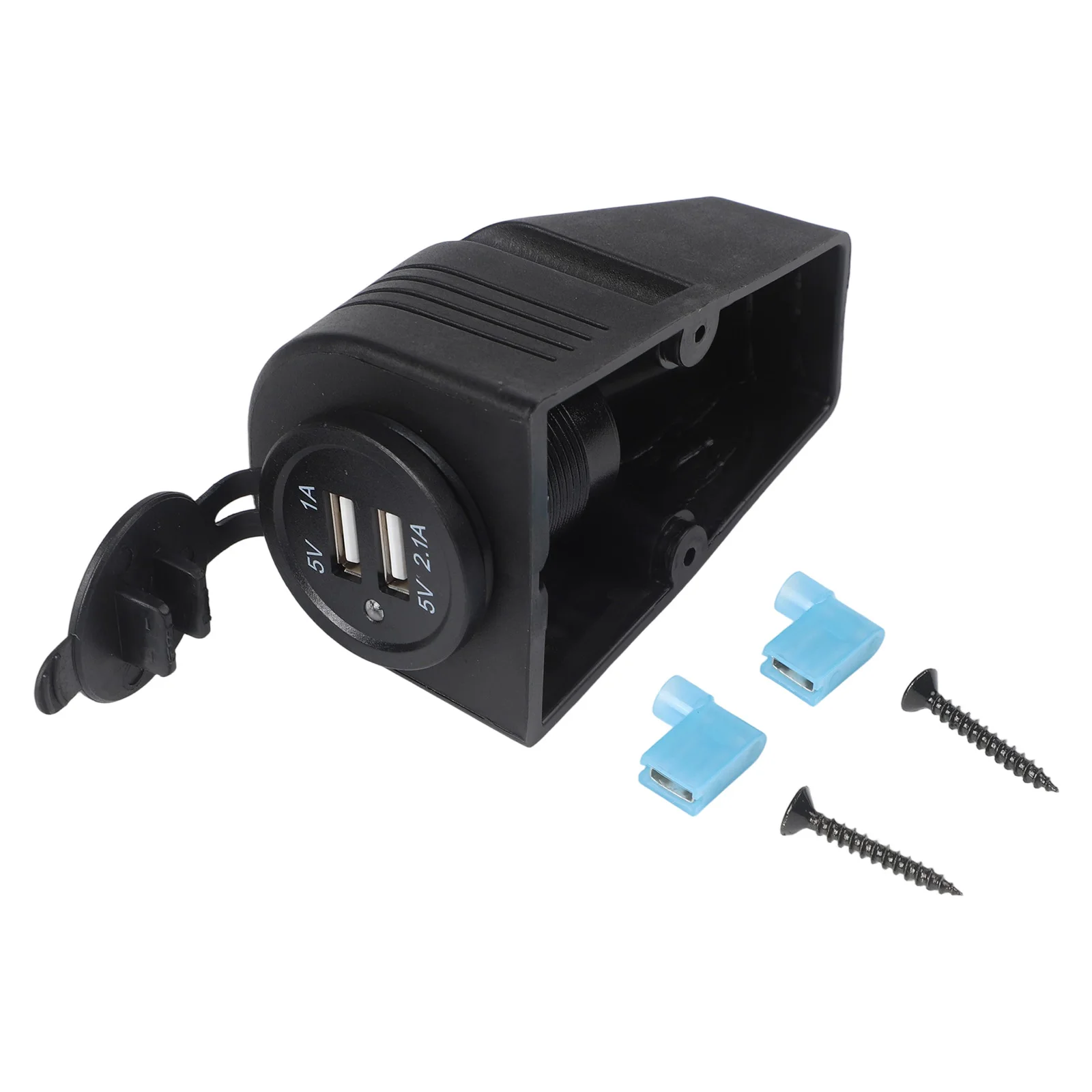 12V 24V Dual USB Power Outlet with Mounting Housing for Motorhome For Caravan Camper Van and Boat Applications