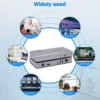 Cat5e/6 케이블, HDMI USB KVM 이더넷 확장기, 송신기 리시버 키트, 지지대 마우스 키보드, 4K, 30Hz, 120M 6