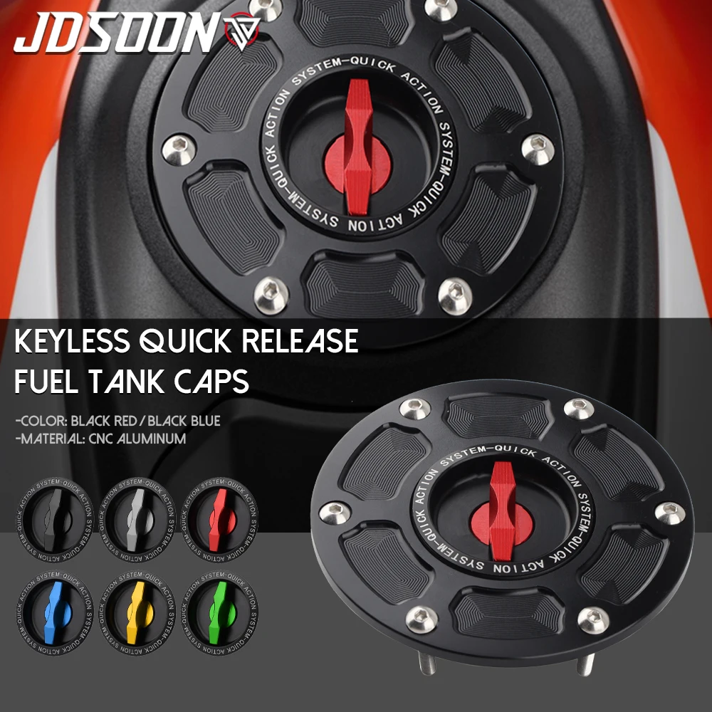 for DUCATI DIAVEL 1260 HYPERMOTARD MULTISTRADA 950 1200 CNC Keyless Racing Quick Release Motorcycle Tank Fuel Caps Case Gas