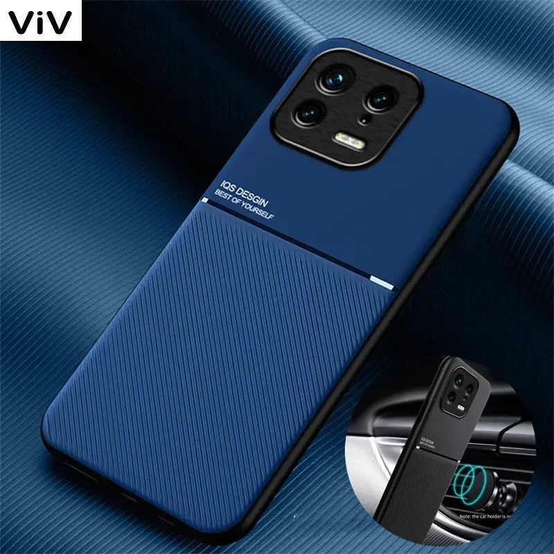 For Xiaomi 13 5G Case Car Magnetic Holder Leather Plate Phone Cases For Xiomi Mi 13 Pro Mi13 13Pro Xiaomi13 Pro Soft Back Cover