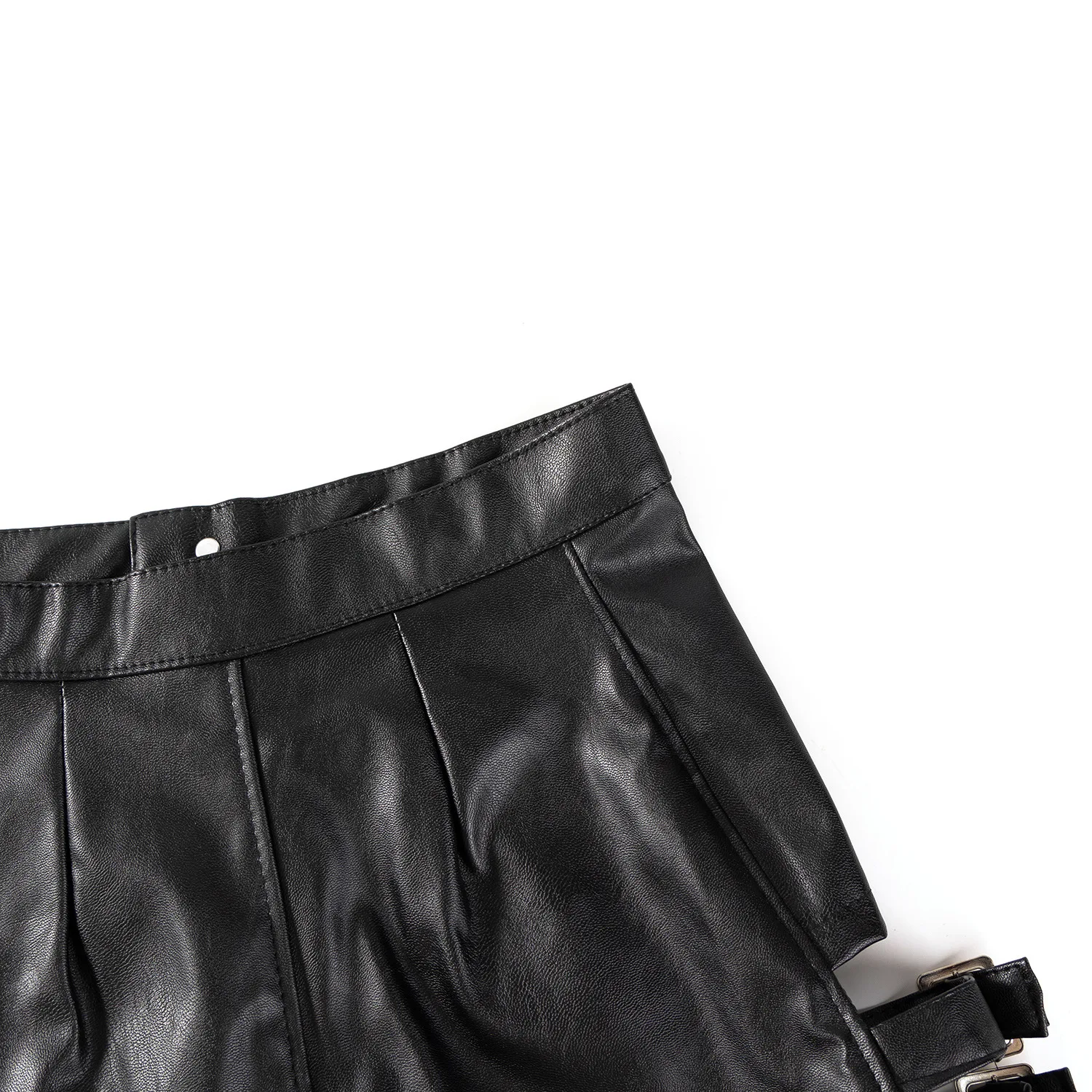 Jesienne nowe seksowne damskie szorty z imitacji skóry czarne hot pants super krótkie klub nocny