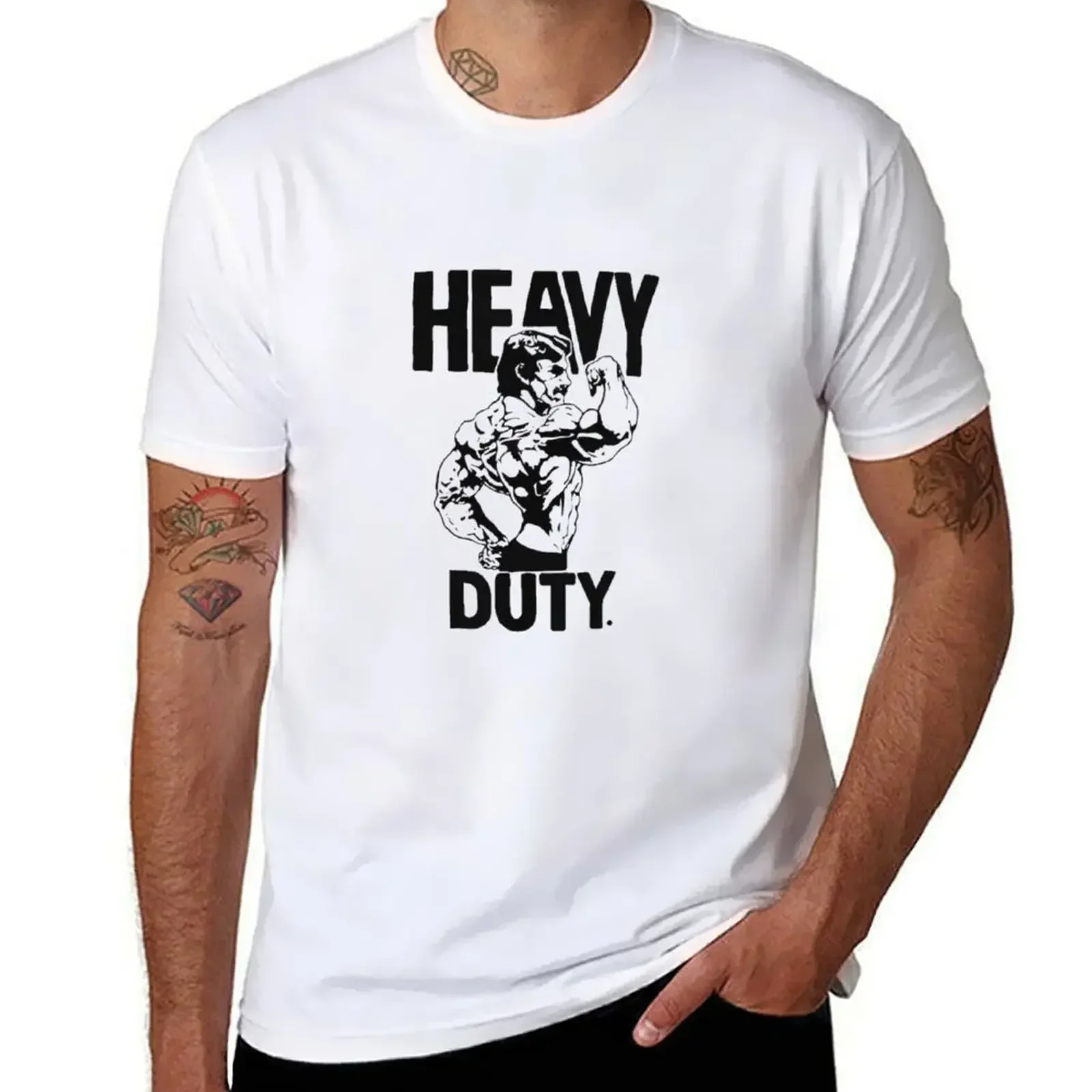 Mike Mentzer Heavy Duty Logo T-shirt plus summer clothes Short Sleeve Cotton New Arrival Round Collar Outfits fashion streetwear