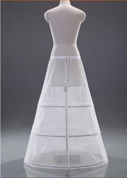 Jupon Blanc A-ligne pour Robe de Mariée, 3 Cerceaux, Sous-Jupe, Crinoline, Stock, Accessoires de Mariage, Nouvelle Collection