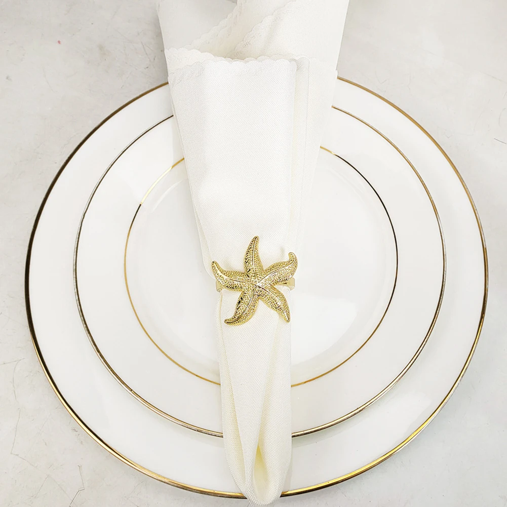 Decorative Tableware Napkin Rings Dining Experience Table Setting Stylish Home Decor Zinc Alloy Material Elegant Table Enhancer