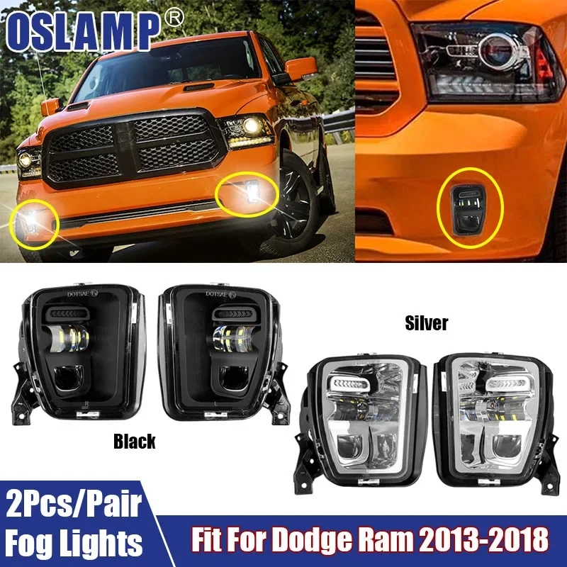 2Pcs/Pair LED Fog Light Fit For Dodge Ram 2013 2014 2015 2016 2017 2018 MS-DR1317 Car Accessories Fog Light Signal Lamp Assembly