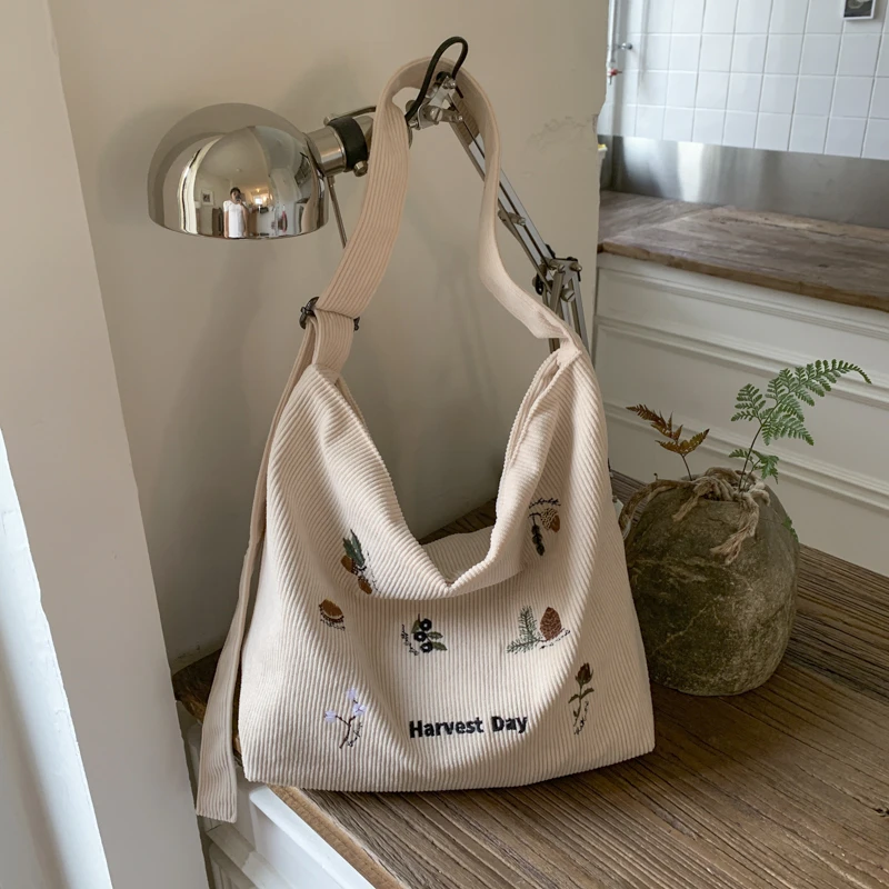

Corduroy Solid Color Fashion Shoulder Bags Casual Large Capacity Commuting 2025 Hot Sale Crossbody Bags for Women Versatile