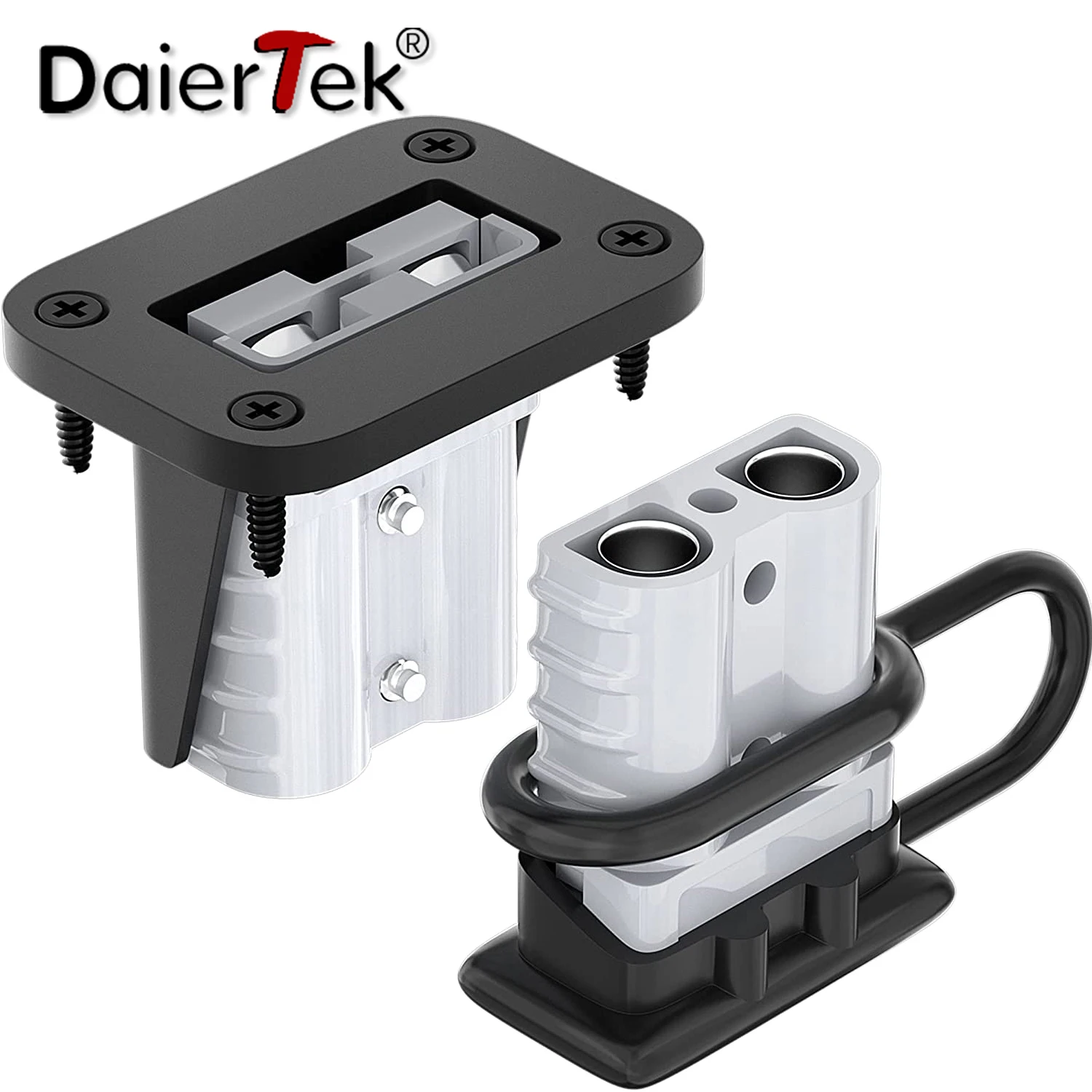 DaierTek 2PCS 50A Battery Quick Connect Disconnect Connector 6 to 12 Gauge Battery Cable Connector Quick Disconnect Battery