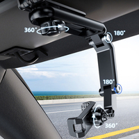 1 Car Phone Holder, Multifunctional 360 Degree Rotating Rearview Mirror, Seat Clip Holder, 4.0-6.1 Inch Mobile Holder