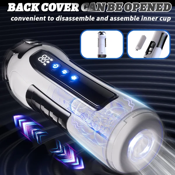 Male Electric Masturbation Cup App AI Control Heating Blowjob 9 Sucking Thrusting Vibration Modes Masturbator Sex Toys for Man - Image 4