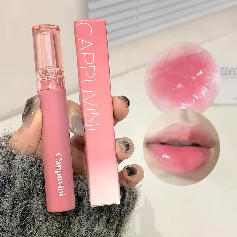 Mirror Water Gloss Lip Gloss Long Lasting Waterproof Moisturizing Jelly Lip Glaze Non-Sticky Lightweight High Pigment Student