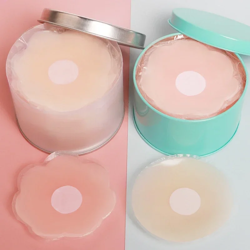 

Silicone Nipple Cover Reusable Women Breast Petals Lift Invisible Bra Pasties Bra Padding Sticker Patch Boob Pads Adhesive