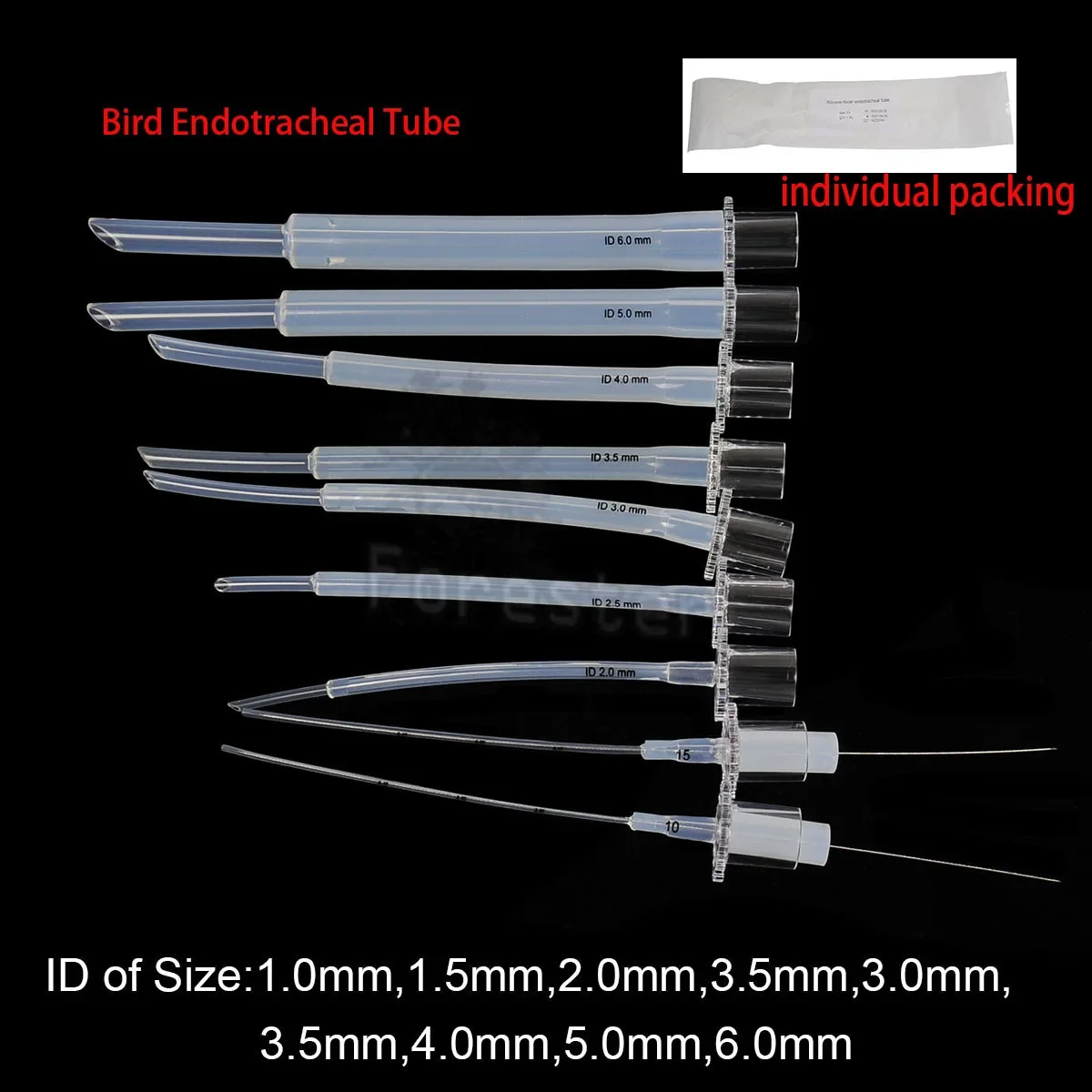 Pet Anesthesia Bird Silicone Tube Endotracheal Tube For Birds Avian Veterinary Medical Supplies