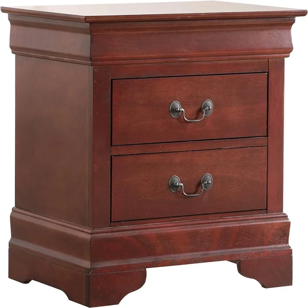 

Louis Phillipe 2 Drawer Nightstand in CherryFreight free