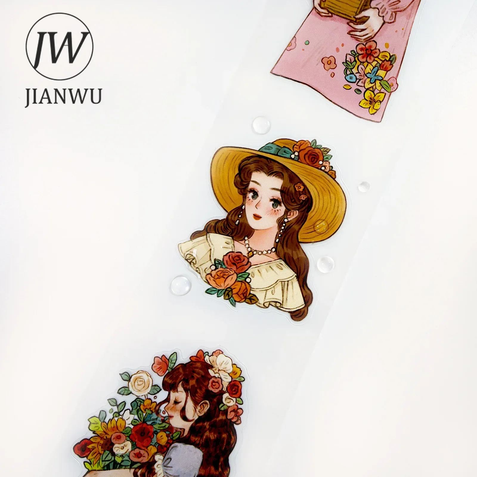 Imagem -05 - Jianwu-korean Character Flower Material de Paisagismo Colagem Pet Washi Tape Creative Faça Você Mesmo Jornal Papelaria Rolls por Conjunto