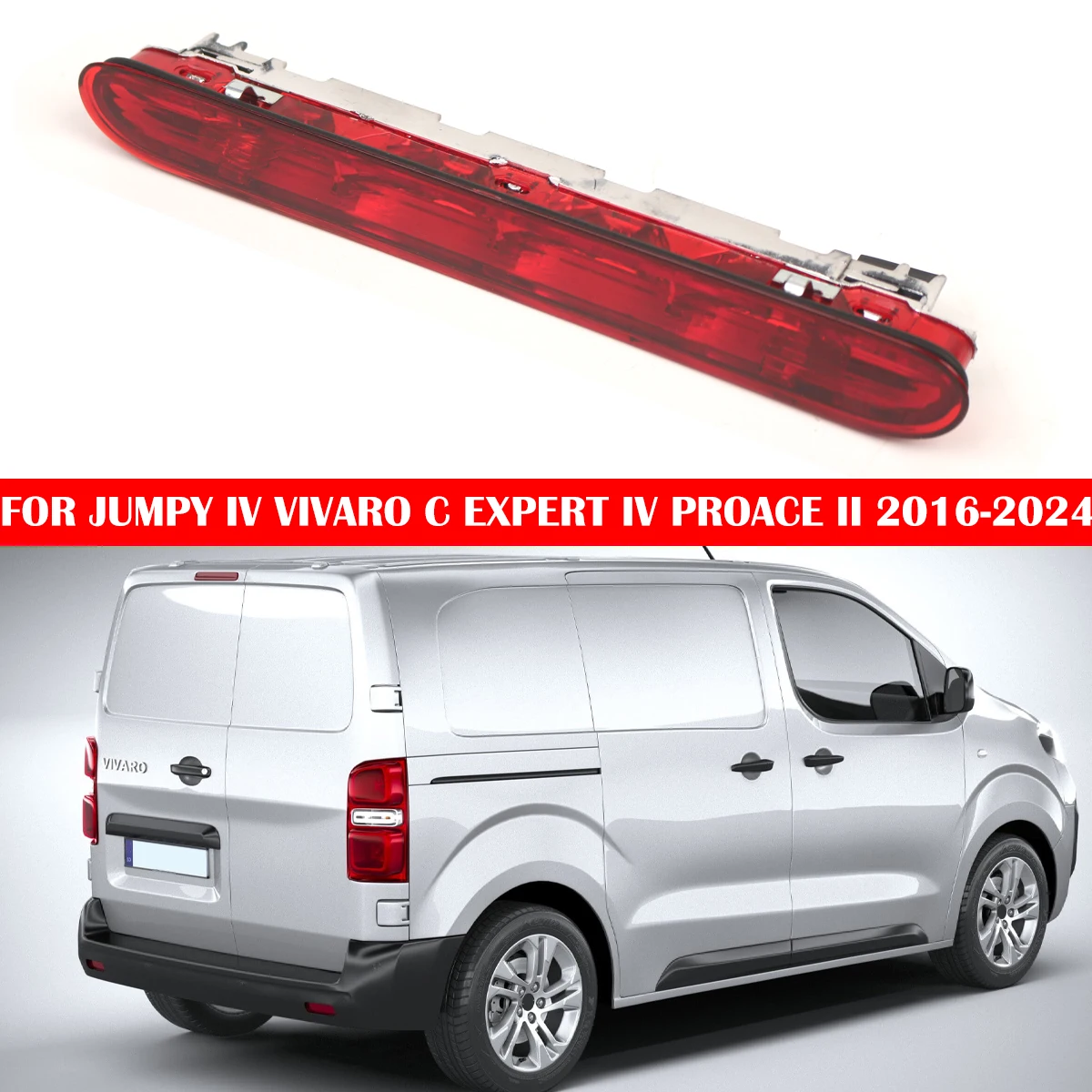 9811325980 Third Brake LED Light For OPEL VIVARO C ZAFIRA D For CITROEN JUMPY IV For PEUGEOT EXPERT IV For TOYOTA PROACE II