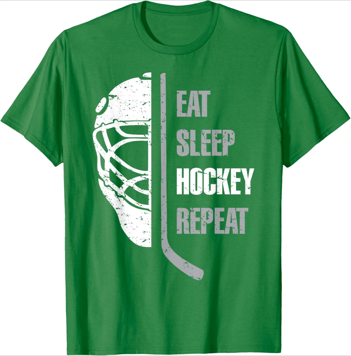Personality Eat Sleep Hockey Repeat Christmas for Teen Adult Hockey T-Shirt Cool Trending Mens Graphic Tshirts Casual All-match