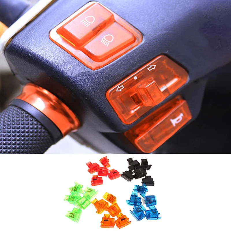 5Pcs Motorcycle Start Switch Horn Light Turn Signal High Low Beam Button Switch Connectors for Scooter ATV Moped Accessories