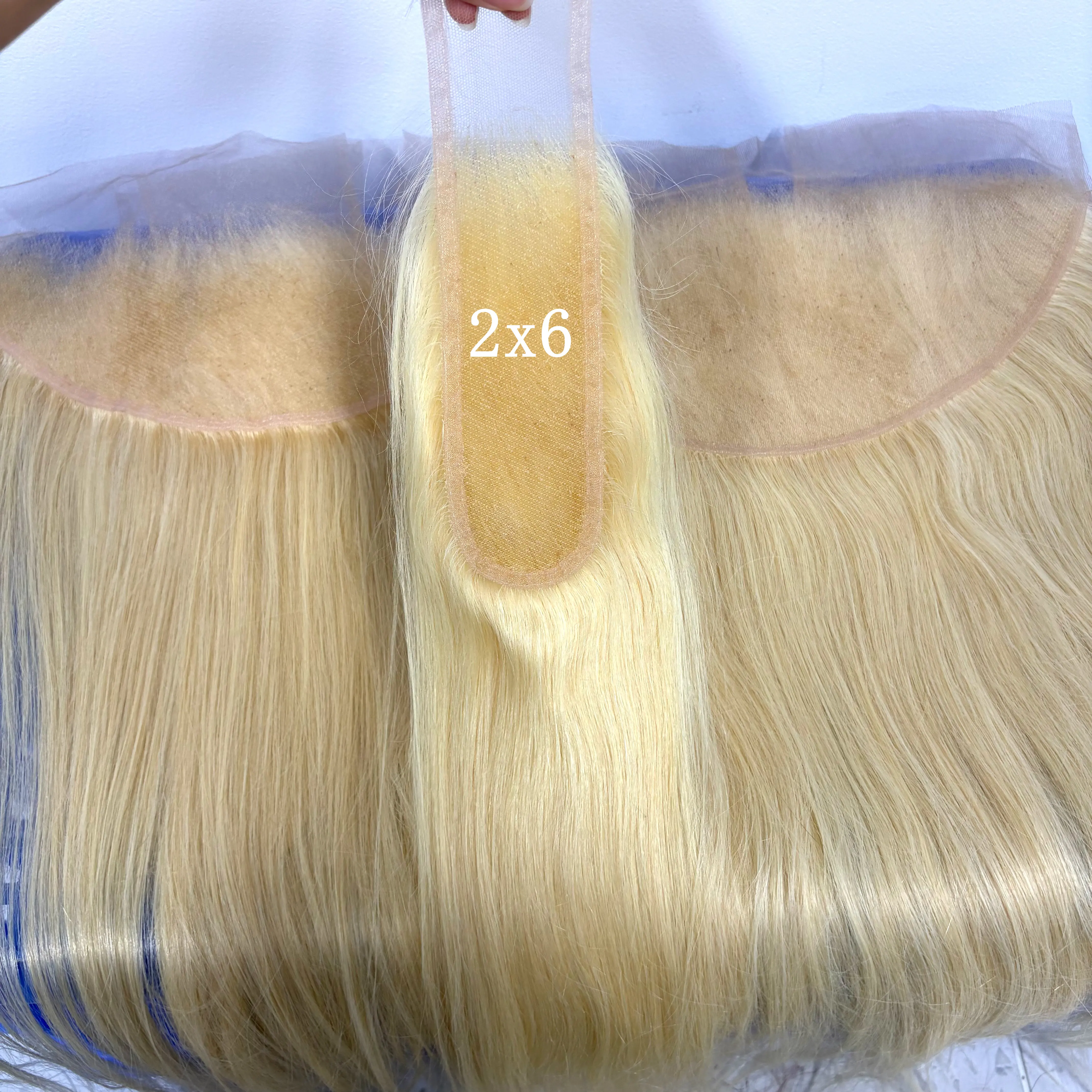 13x6 13x4 Transparent Lace Frontal Only 67x7 6x6 5x5 4x4 2x6 Swiss Closure Silky Straight 613# Blonde 100% Human Hair Bundles