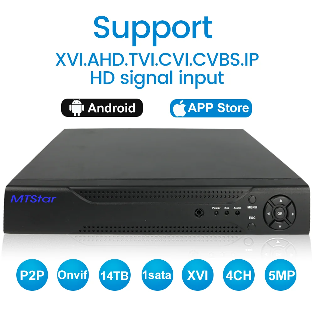 

H. 265 Xmeye 4CH Face Detect Ahd DVR 4channel 5MP-N DVR Surveillance 6 in 1 Tvi Cvi CVBS Hybrid Security CCTV DVR HDMI P2p DVR