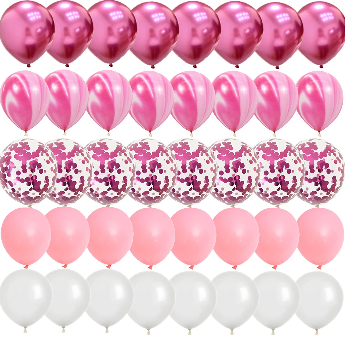 

40Pcs Agate Blue Rose Purple Confetti Latex Balloons Wedding Globos Birthday baby shower House Valentine's Day party Decorations