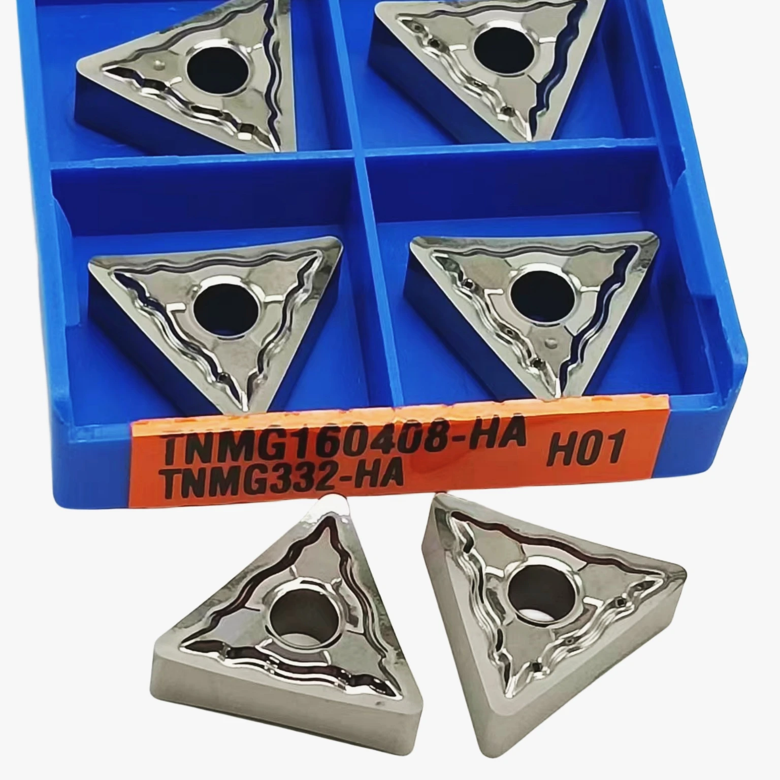 TNMG160402-HA sisipan aluminium H01 Tools Turning alat pembalik untuk mesin bubut AL CNC 10 buah pemotong pelat H01