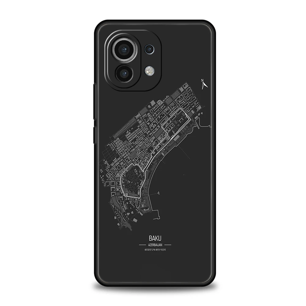 حافظة هاتف لهاتف Xiaomi Mi 15 14 13 12 11 Ultra 14T 13T 12T 11T 10T Pro Lite مقاومة للصدمات ناعمة من البولي يوريثان Capas F1 مطبوعات مسار السباق