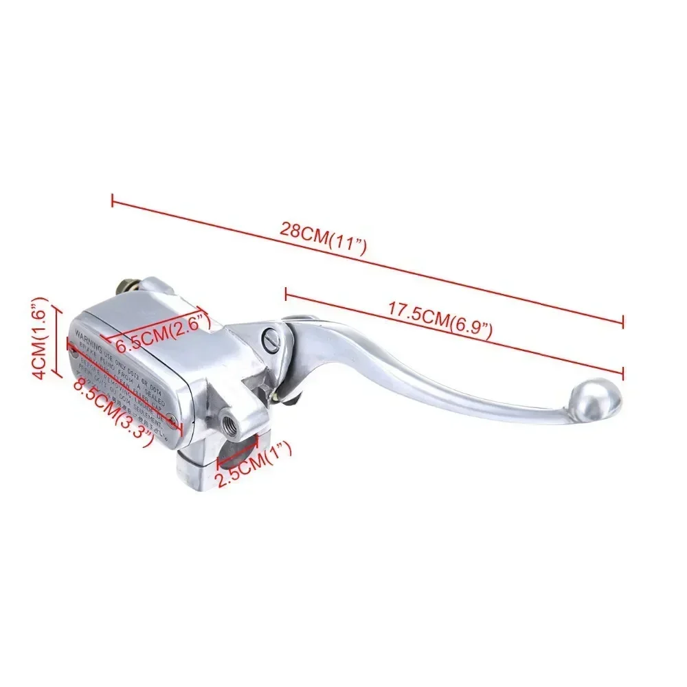 Universal Motorcycle 25mm 1" Brake Clutch Lever Master Cylinder Reservoir Fit For Honda Steed 400 600 Shadow 1100 Magna 250 750 - view 5