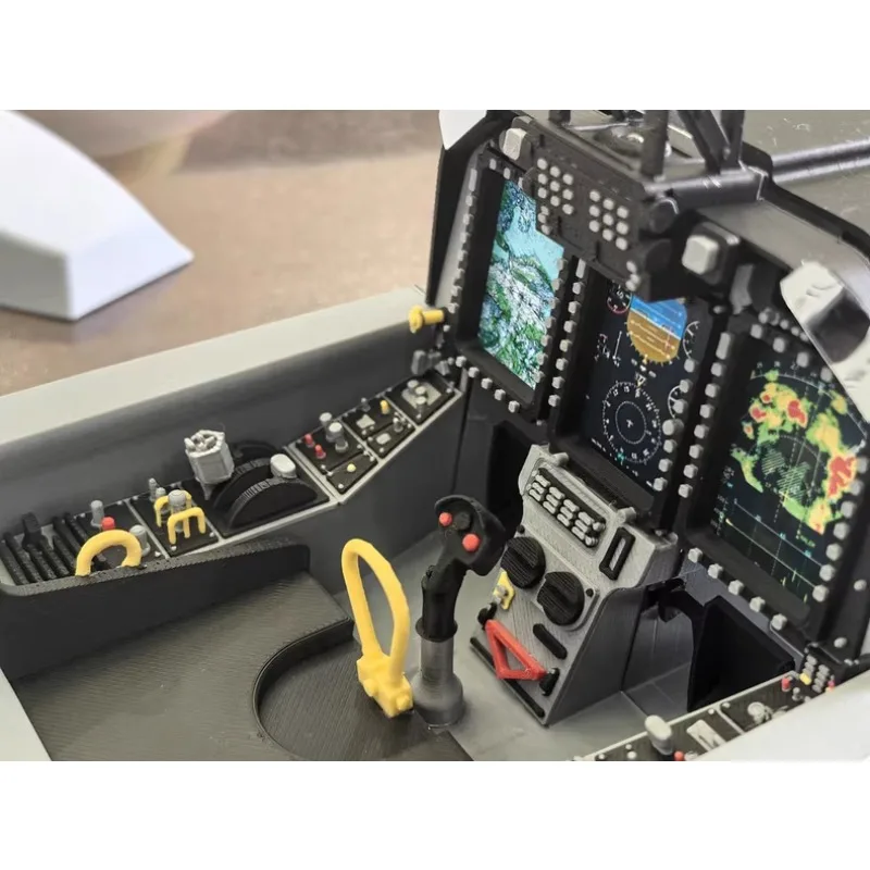 

FPV Cockpit Scale Interior 3D Printed Simulation Upgrade Parts for HobbyKing Avios Super Tucano 1600mm RC Airplane