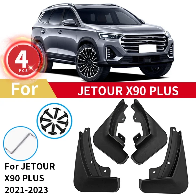 

4pcs Mudguard For CHERY Jetour X90 PLUS 2022 2023 Mud Flaps Wheel Car Fenders Front Rear Accessories Set Splash Guards Mudflaps