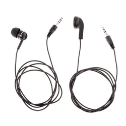 3.5mm Wired Headphones Earbuds Single In-Ear Stereo Headset No Microphone Earphone For PC Computer Laptop MP3 MP4 Cell Phone