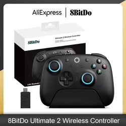 8BitDo Ultimate 2 Wireless Controller with TMR Joystick Hall Effect Tiggers RGB Lighting 8Speed Gamepad for Windows Android