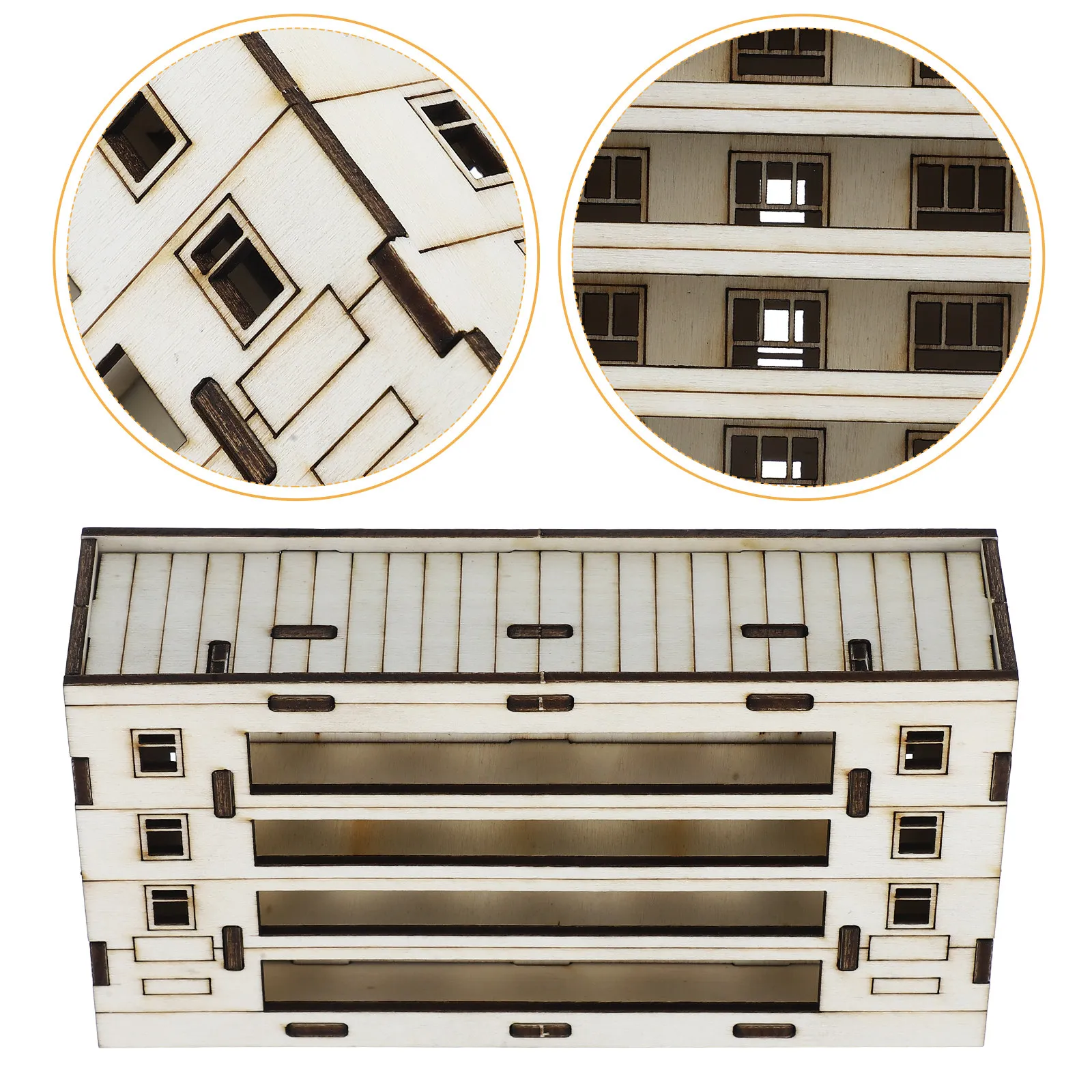Miniature Wooden House Kit Preassembled for Sand Table Models Micro Landscaping DIY Craft Decor Mini Garden Architecture Scene
