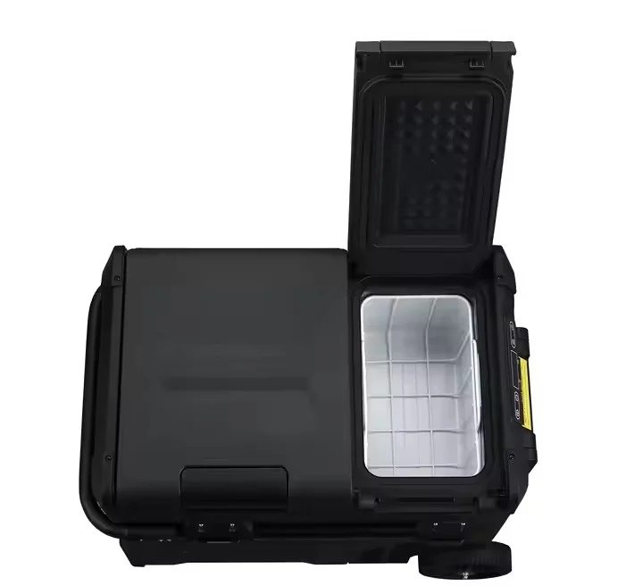 새로운 55L 저소음 듀얼 존 압축기 자동차 밴 여행 파티오 피크닉 바베큐 텐트에 대한 미니 휴대용 자동차 냉장고 냉동고 냉장고