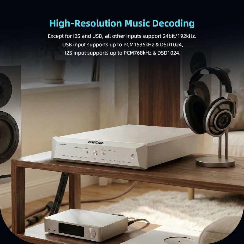 MUSICIAN PEGASUS III R2R DAC 24Bit True Balanced R2R DSD Resistance DAC ALTERA Chip DSD1024 PCM1536kHz USB I2S Audio Decoder