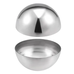 Uxcell 2pcs 304 Stainless Steel Hollow Cap Ball Hemisphere Spheres 32-101mm Dia for DIY Handrail Stair Newel Post Making