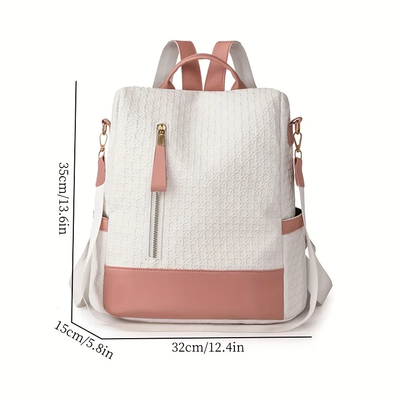 Stylish women\'s bag with anti-theft design can be worn diagonally on one shoulder when going shopping